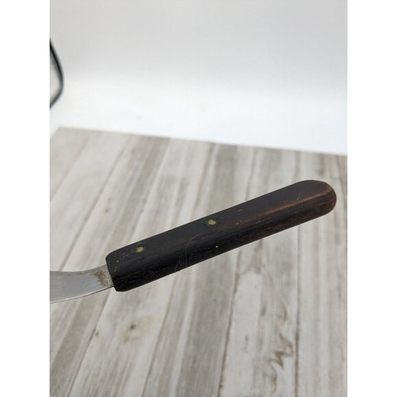 Vintage Geneva Forge Stainless Steel Spatula Cake Icing Wood Handle 7 1/2" - Picture 9 of 9